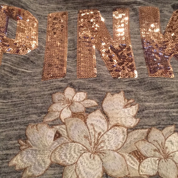 Super Rare! ⚡️Last One! VS PINK Bling floral perfect full zip & jogger - Picture 2 of 3